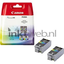 Foto van Canon cli-36 twinpack kleur cartridge