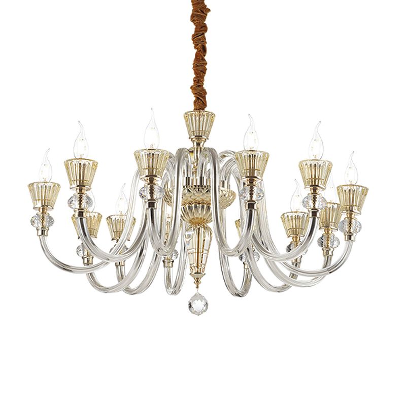 Foto van Ideal lux - strauss - hanglamp - metaal - e14 - goud