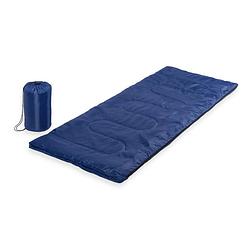 Foto van Blauwe kampeer 1 persoons slaapzak dekenmodel 75 x 185 cm - slaapzakken