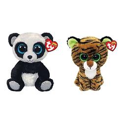 Foto van Ty - knuffel - beanie boo's - bamboo panda & tiggy tiger