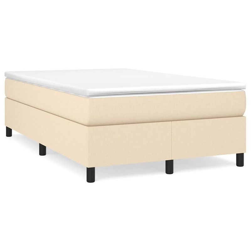 Foto van The living store boxspringbed - bedframe 203x120x35cm - matras 120x200x20cm - topmatras 120x200x5cm