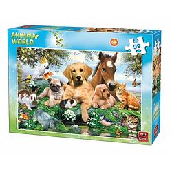 Foto van King legpuzzel animal world huisdieren 99 stukjes