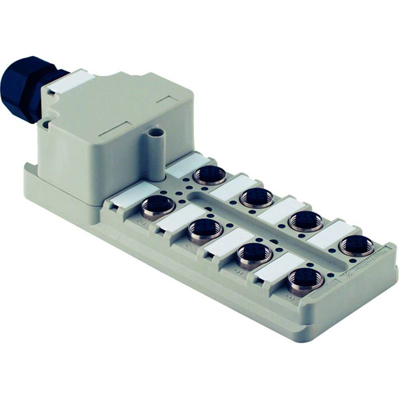 Foto van Weidmüller sai-4-m 8p m12 ut 1807641000 passieve sensor/actorbox m12-verdeler met metalen schroefdraad 2 stuk(s)