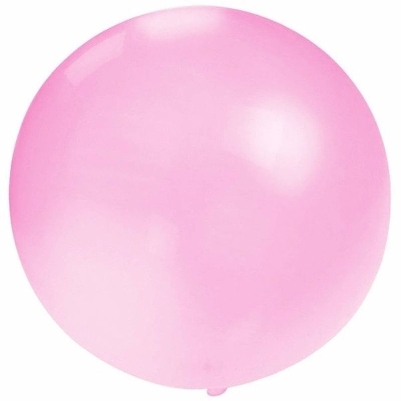 Foto van Set van 6x stuks grote ballonnen 60 cm baby roze - ballonnen