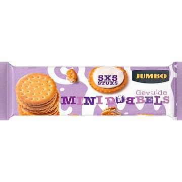 Foto van Jumbo gevulde mini dubbels biscuits 5 x 5 stuks