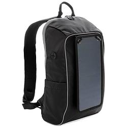 Foto van Swiss peak rugzak solar 20 liter 15 inch polyester zwart/grijs