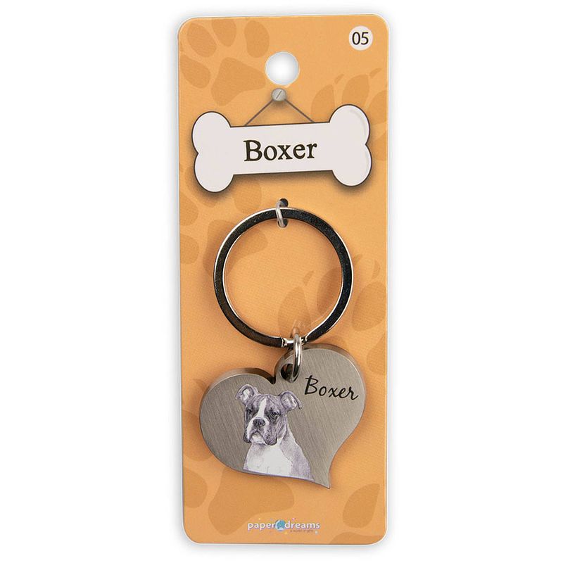 Foto van Paper dreams sleutelhanger boxer 5 cm staal zilver