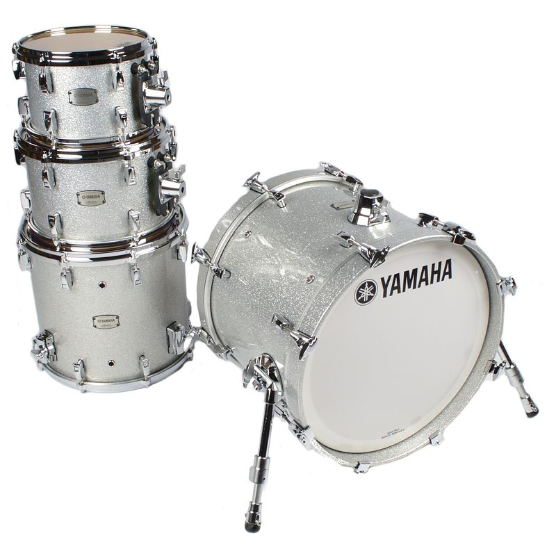 Foto van Yamaha absolute hybrid maple fusion silver sparkle 4-delige shellset