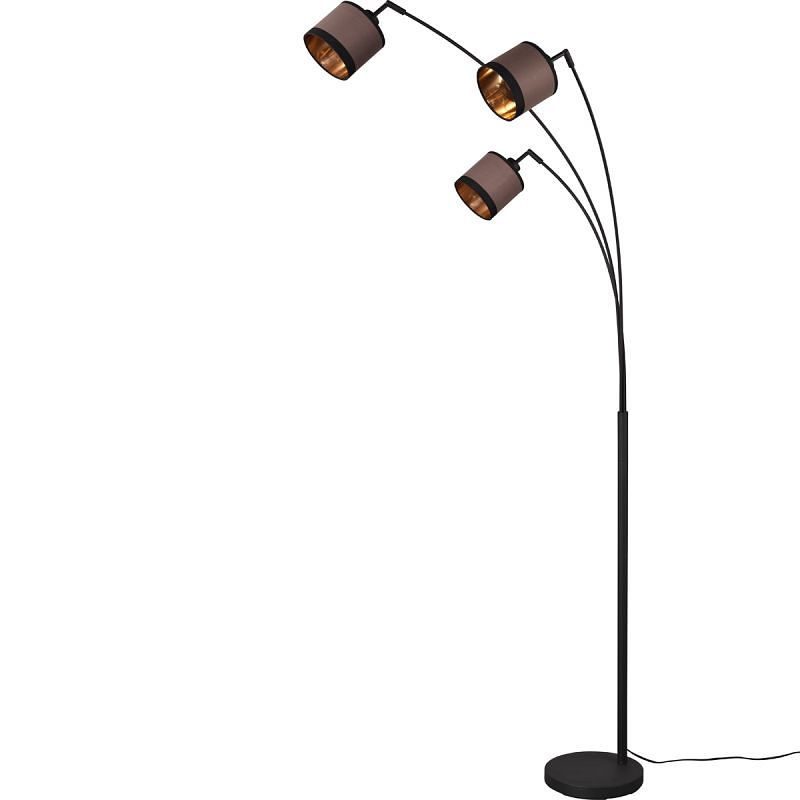 Foto van Vloerlamp davos taupe excl. 3x e14 4w