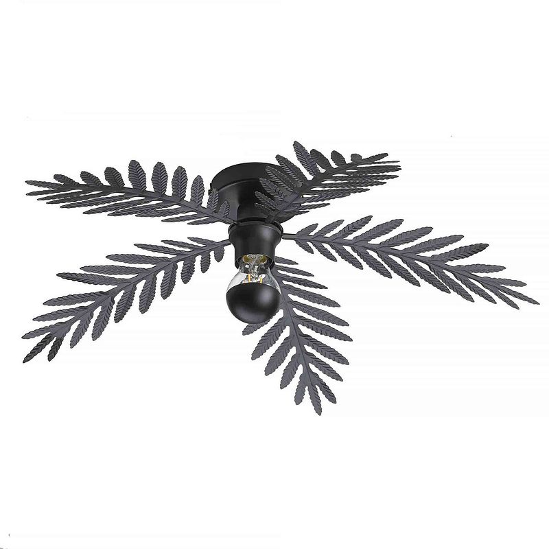 Foto van Ylumen plafondlamp palm 5 bladen ø 60 cm zwart
