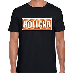 Foto van Holland / nederlands elftal supporter t-shirt zwart voor heren l - feestshirts