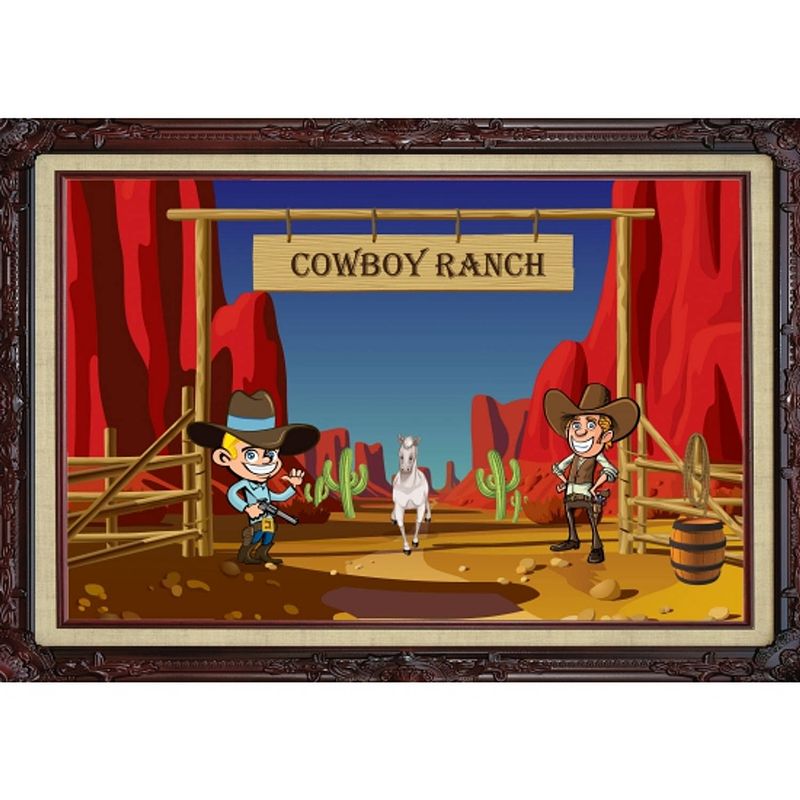 Foto van Cowboy ranch poster 59 x 42 cm - feestposters