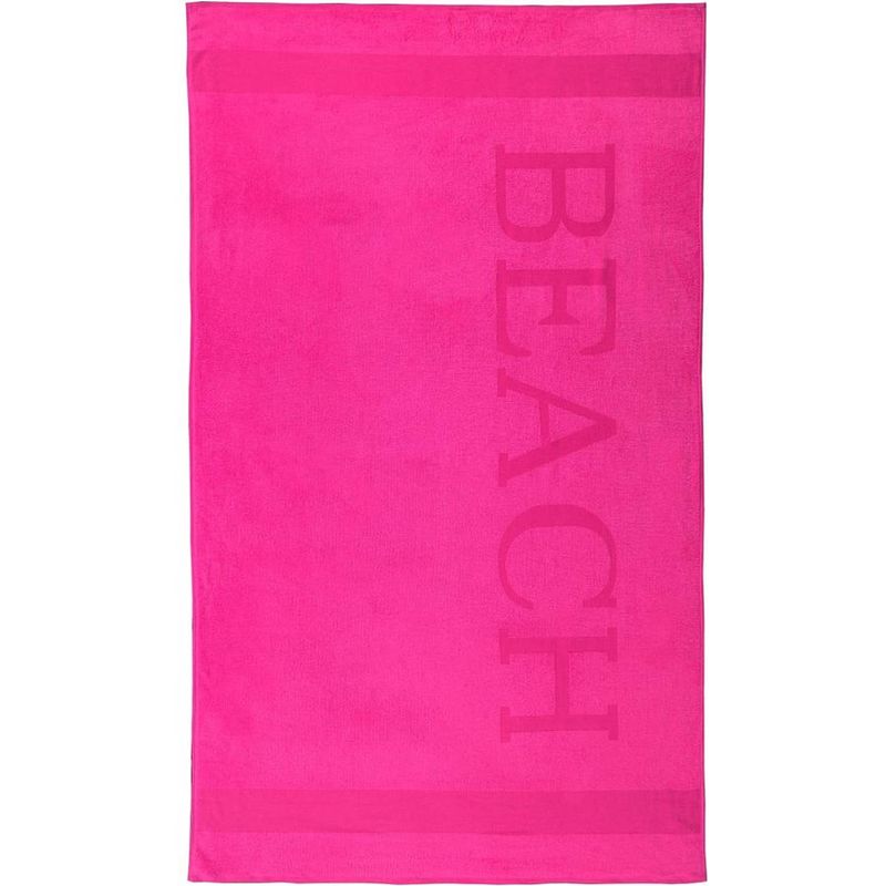 Foto van Lucca beach strandlaken - 100x200 - fuchsia