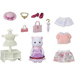 Foto van Sylvanian families fashion playset town girl series - persian cat - 5461