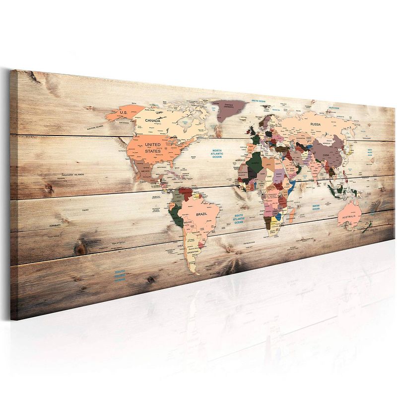 Foto van Artgeist world maps map of dreams canvas schilderij 120x40cm