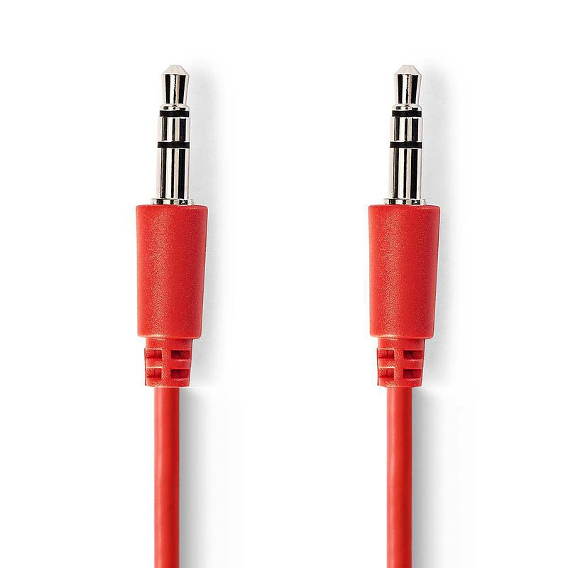 Foto van Nedis stereo-audiokabel - rood - 1.00 m