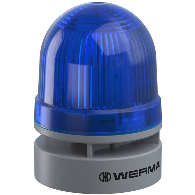 Foto van Werma signaltechnik signaallamp mini twinflash combi 115-230vac bu 460.520.60 blauw 230 v/ac 95 db