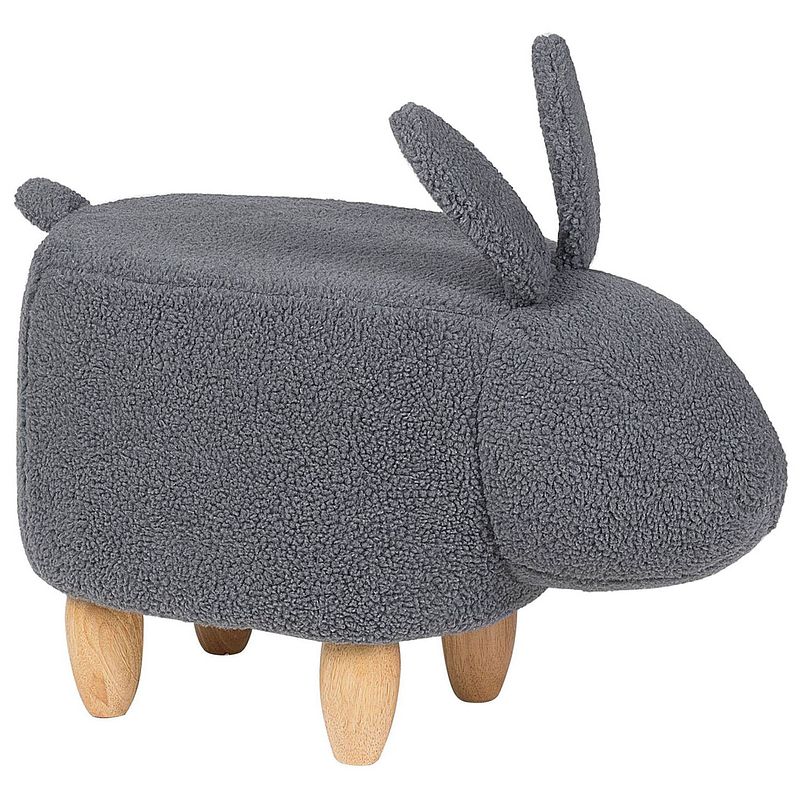 Foto van Beliani bunny - hocker-grijs-polyester