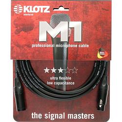 Foto van Klotz m1 kb m1kb1fm0100 microfoonkabel 3p xlr female - 3p xlr male 1m zwart