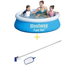 Foto van Bestway zwembad - fast set - 183 x 51 cm - inclusief onderhoudsset
