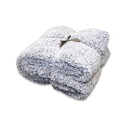 Foto van Unique living knut fleece plaid - 100% polyester - 150x200 cm - copen blue