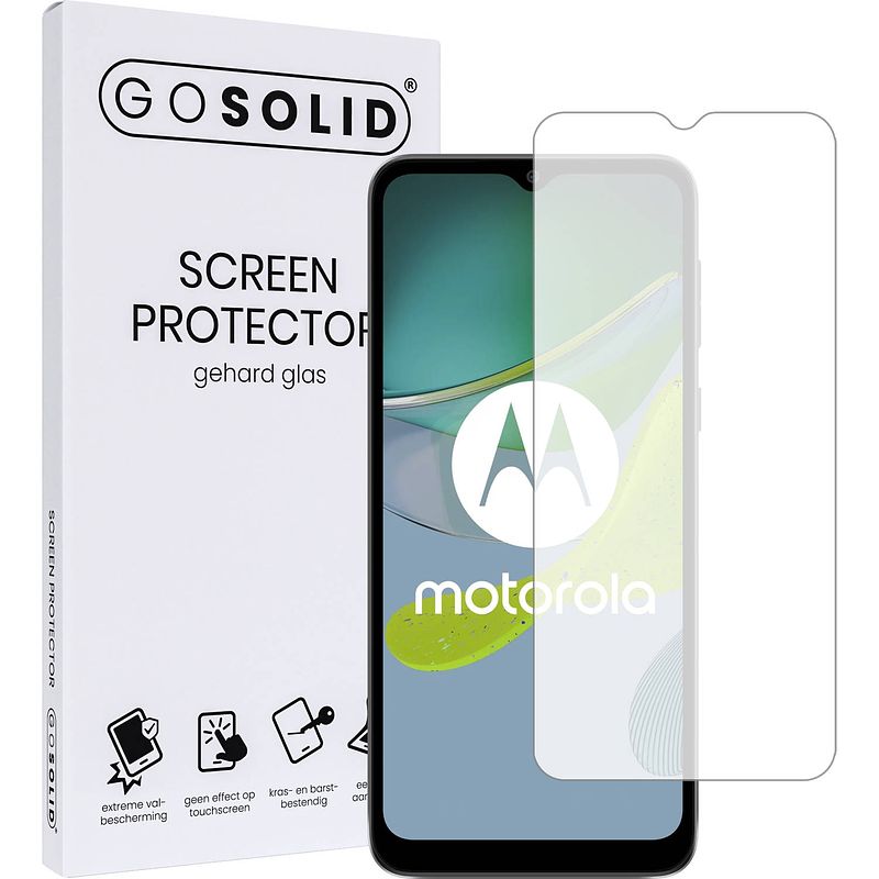 Foto van Go solid! screenprotector voor motorola moto e22i gehard glas