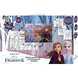 Foto van Luna legpuzzel frozen ii junior 41 x 28 cm karton 24 stukjes