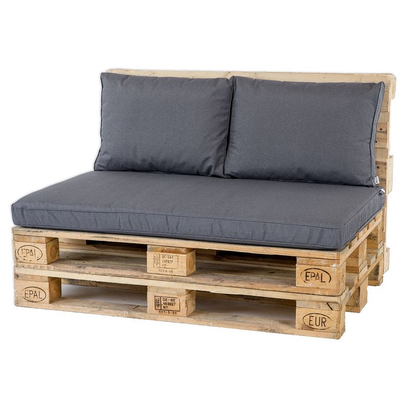 Foto van Madison palletkussenset lounge grijs - 3 delig