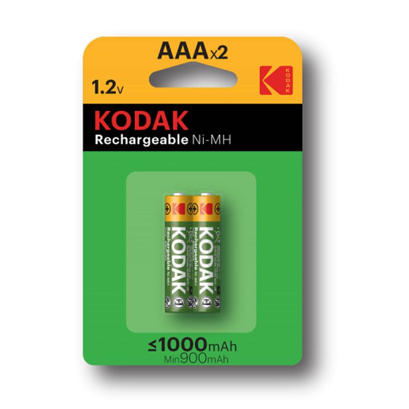 Foto van Kodak rechargeable ni-mh aaa battery 1000mah blister 2