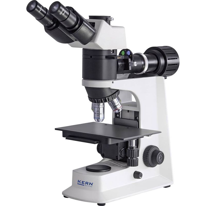 Foto van Kern optics kern & sohn metallurgische microscoop trinoculair 400 x opvallend licht