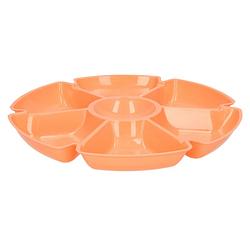 Foto van Excellent houseware hapjes/chips serveerschaal oranje 29 cm - serveerschalen