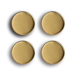 Foto van Whiteboard/koelkast magneten extra sterk - 4x - goud - 2 cm - magneten