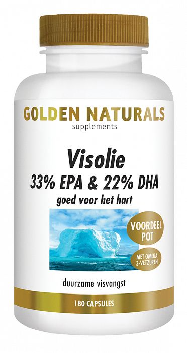 Foto van Golden naturals visolie 33% epa & 22% dha capsules