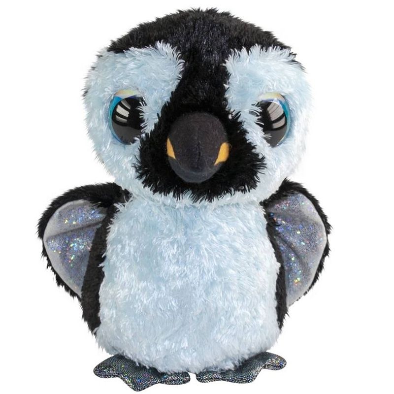 Foto van Lumo stars knuffelpinguïn wit/zwart 15 cm