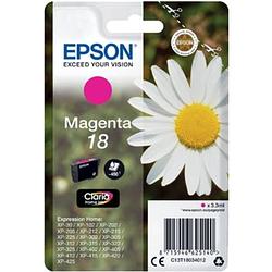 Foto van Epson inktcartridge 18 magenta, 180 pagina's - oem: c13t18034012