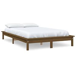 Foto van Vidaxl bedframe massief grenenhout honingbruin 150x200cm 5ft king size