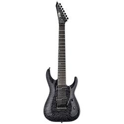 Foto van Esp ltd buz-7qm buz mcgrath signature see thru black 7-snarige elektrische gitaar met koffer