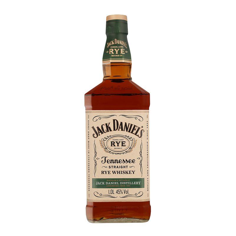 Foto van Jack daniel'ss rye tennessee straight 1ltr whisky