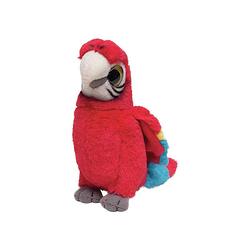 Foto van Pluche rode papegaai knuffeldier van 14 cm - vogel knuffels