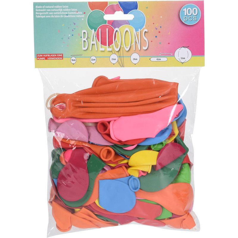 Foto van Free and easy ballonnen junior latex 100 stuks