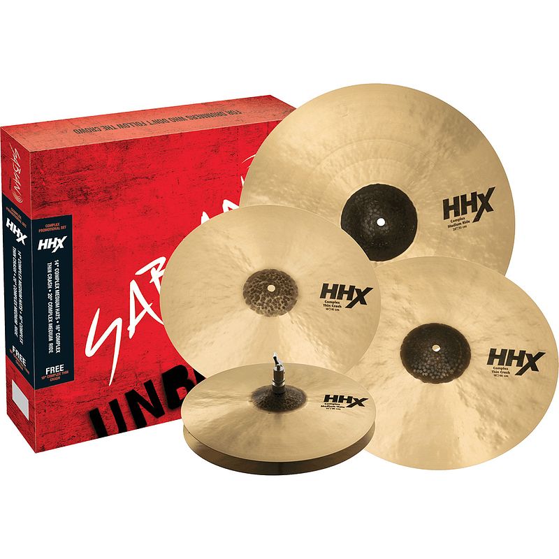 Foto van Sabian hhx complex promotional set vierdelige bekkenset