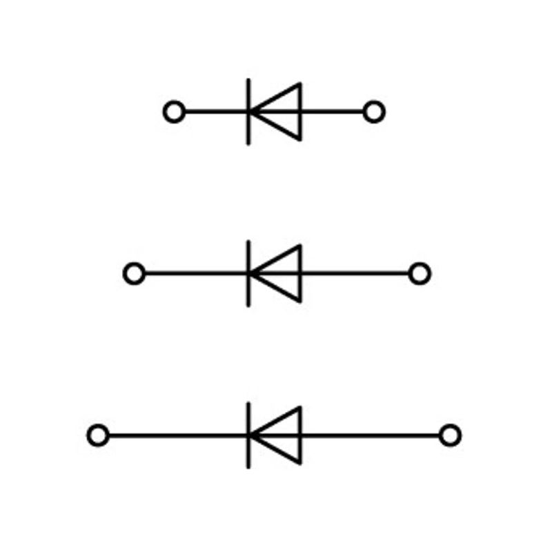 Foto van Wago 870-596/281-673 diodeklem 3-etages 5 mm spanveer toewijzing: l grijs 50 stuk(s)