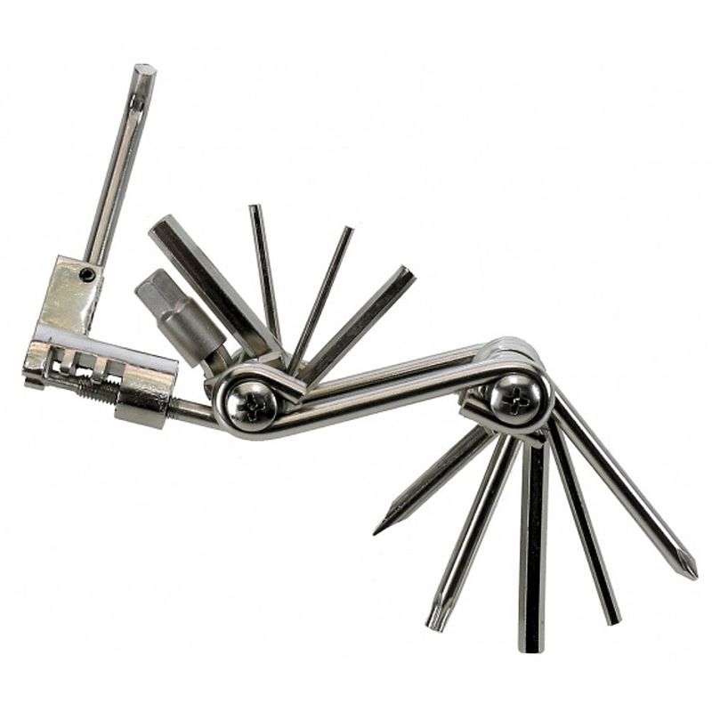 Foto van Ventura multitool 11 functies 7,5 cm zilver