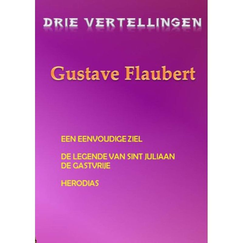 Foto van Drie vertellingen gustave flaubert