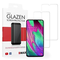 Foto van 2-pack bmax samsung galaxy a40 screenprotector - glass - 2.5d