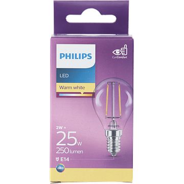 Foto van Philips led filament kogel 25w e14 box bij jumbo