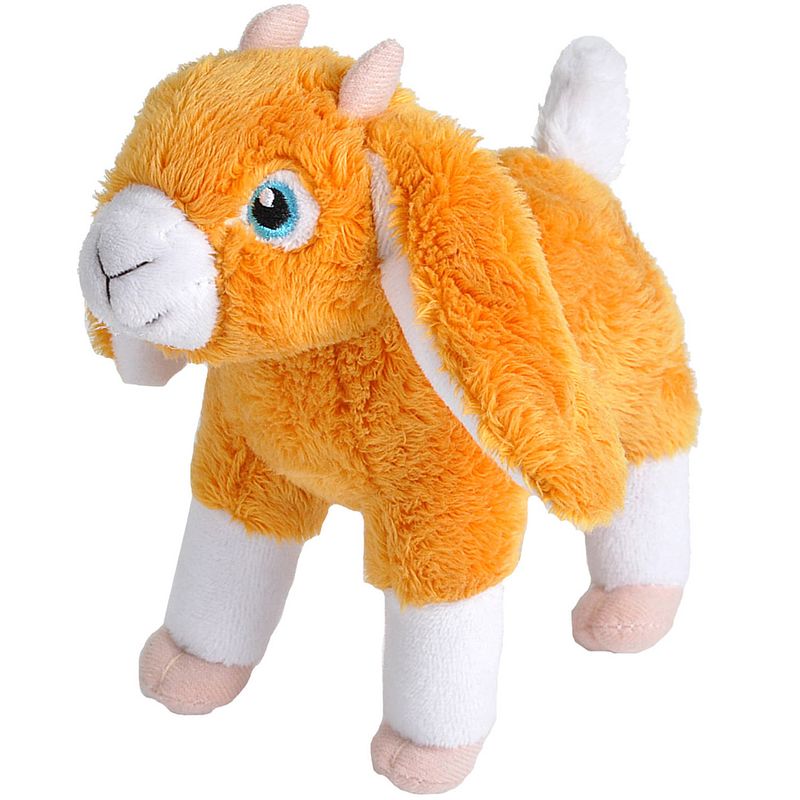 Foto van Pluche knuffel boerderijdieren geit van 18 cm - knuffel boederijdieren