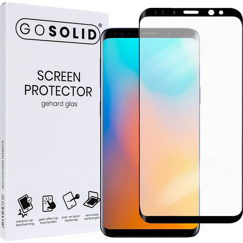 Foto van Go solid! samsung galaxy s8 plus screenprotector gehard glas