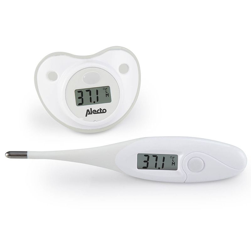 Foto van Baby thermometerset 2-delig alecto bc-04 wit