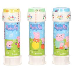 Foto van 3x peppa pig bellenblaas flesjes met bal spelletje in dop 60 ml voor kinderen - bellenblaas